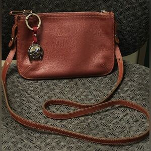 LONGCHAMP Authentic Leather Crossbody Bag w/ FREE Authentic LONGCHAMP keychain